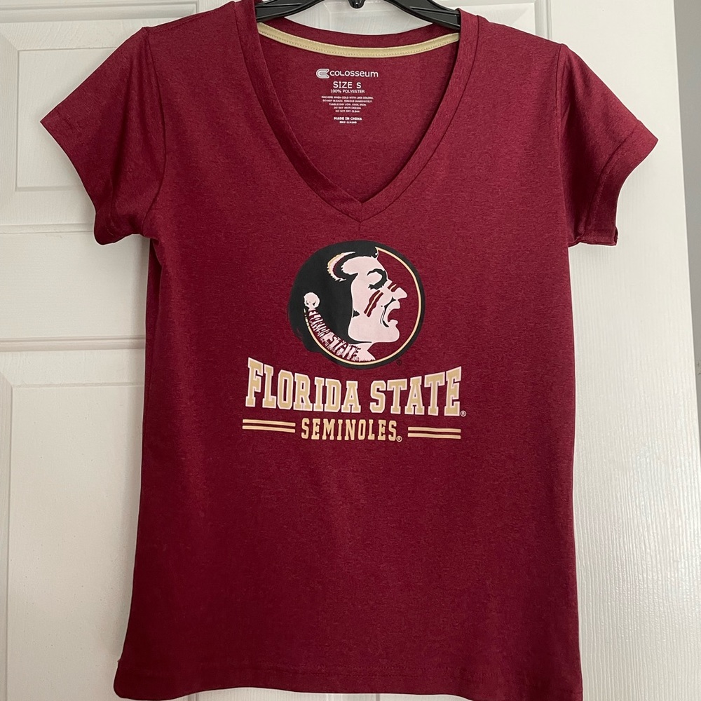 FSU T-Shirt. Size small, polyester material.